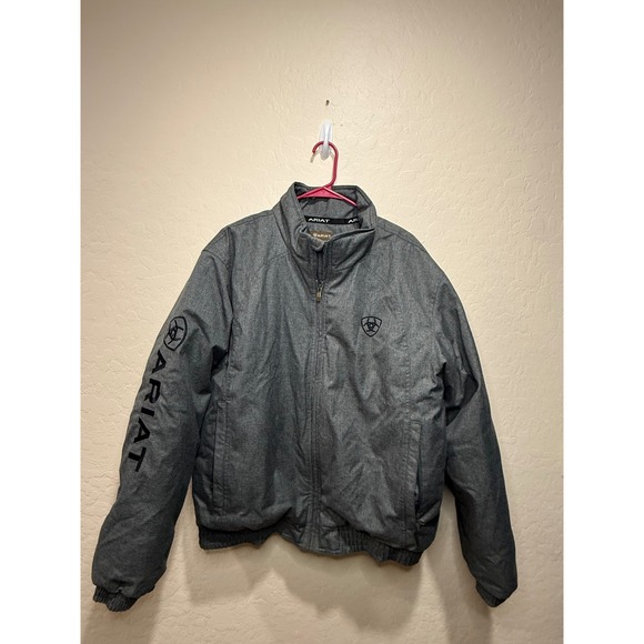 Ariat Other - Ariat Mens Team Logo Jacket Heather Grey Full Zip XL Western Equestrian Coat